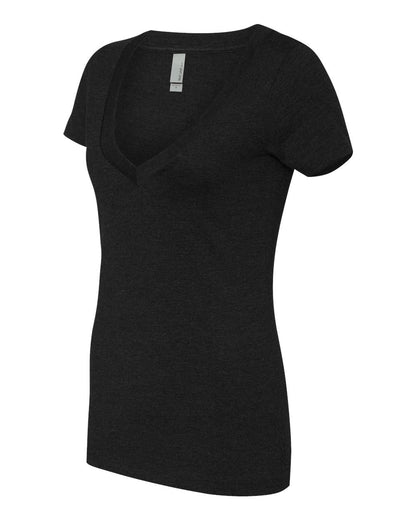 Clementine Women's Deep V-Neck tee, Scarlet, Small