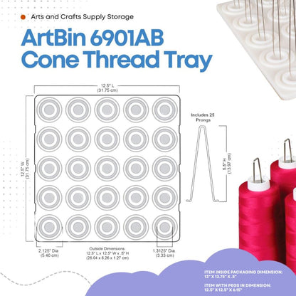 ArtBin 6901AB - Charola para carretes de Hilo en Cono, Super Satchel