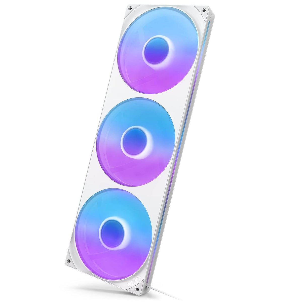 NZXT F420 RGB Core - Unidad de ventilador de un solo marco de 420 mm con 3 ventiladores RGB de 140 mm - Control de velocidad e iluminación, alta presión estática y flujo de aire, rodamientos dinámicos