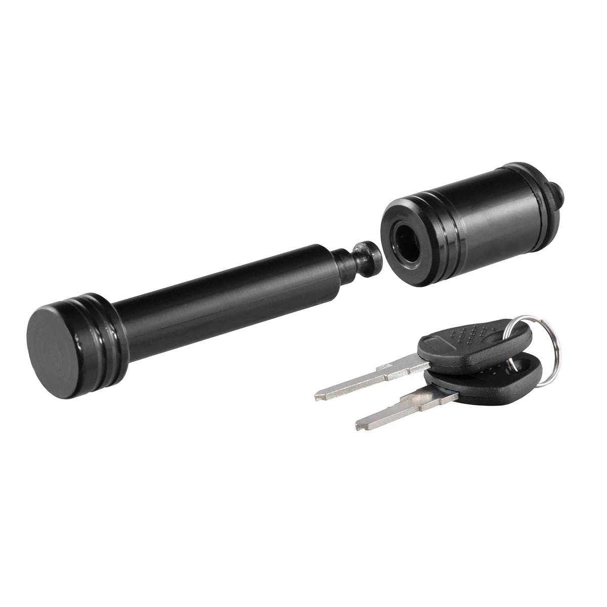 CURT 23518 Cerradura de enganche de remolque negra, diámetro de pin de 5/8 pulgadas, se adapta a receptor de 2 pulgadas
