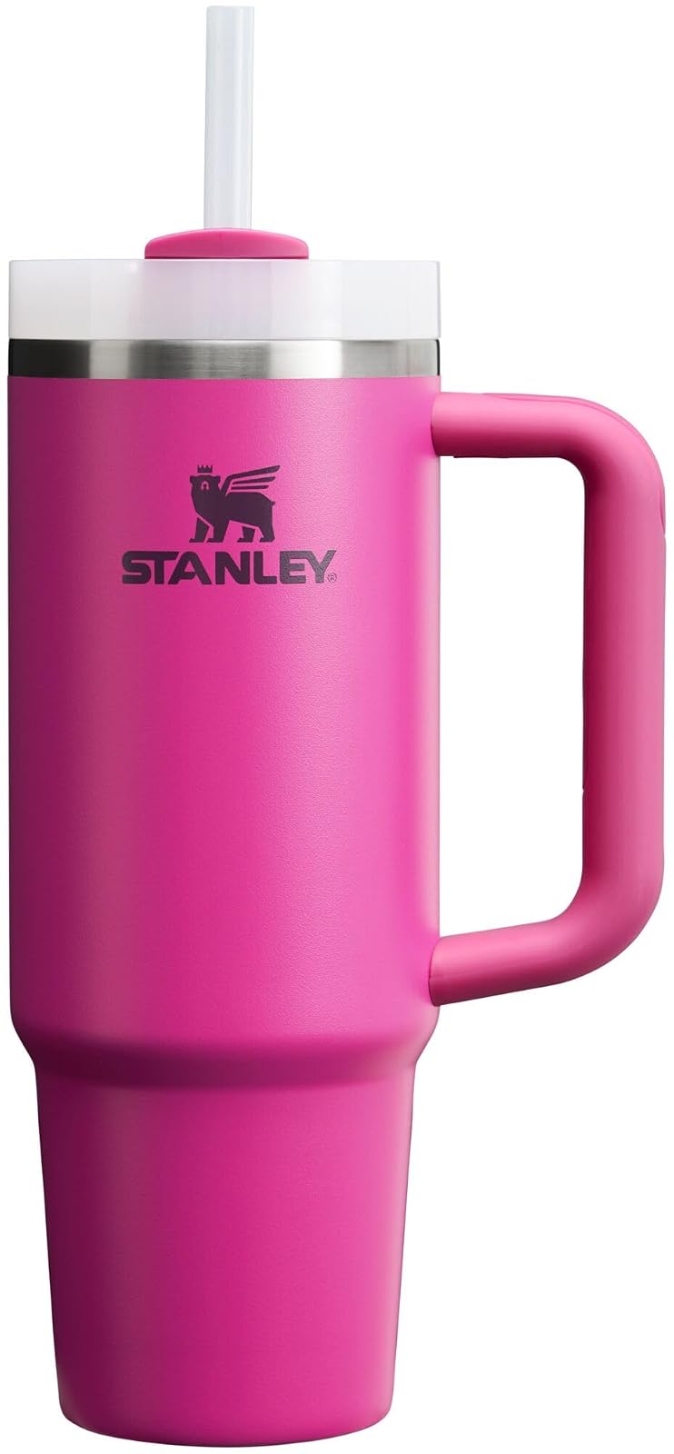 Stanley Quencher H2.0 Vaso Térmico con Popote, Acero Inoxidable, 14 a 64 oz - Fucsia - 30 onzas