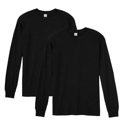 Gildan G5400 Playera de Manga Larga de Algodón Pesado - CH - Negro -