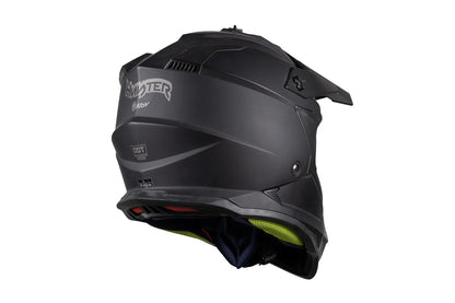 KOV Casco Hunter Negro Mate Motocross Certificado Dot ATV