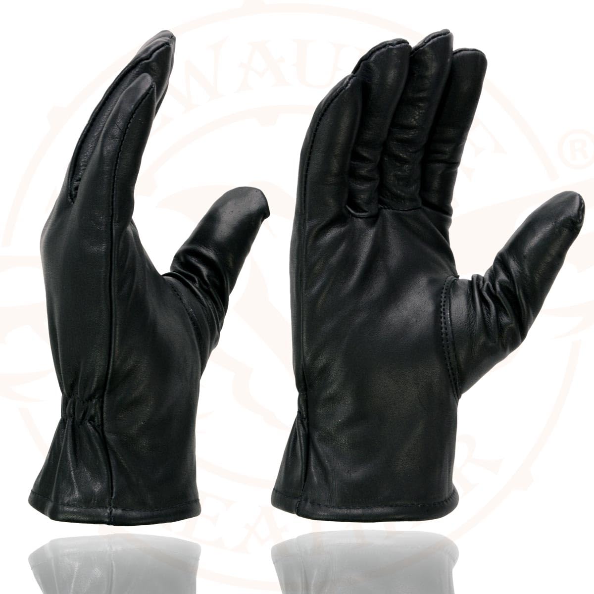 Milwaukee Leather Guantes de Piel SH734 para Motocicleta con Forro Térmico Talla L Negro
