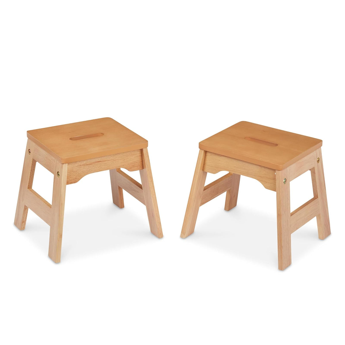 Melissa & Doug Taburetes de Madera - Juego de 2 (Naturales)