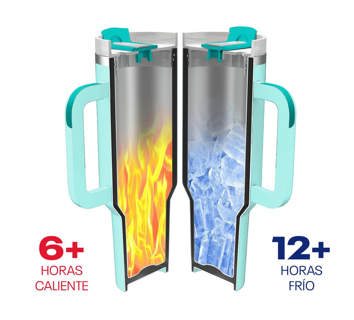 Reebok Vaso con funda y estuche Verde 1200 ML