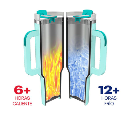 Reebok Vaso con funda y estuche Verde 1200 ML