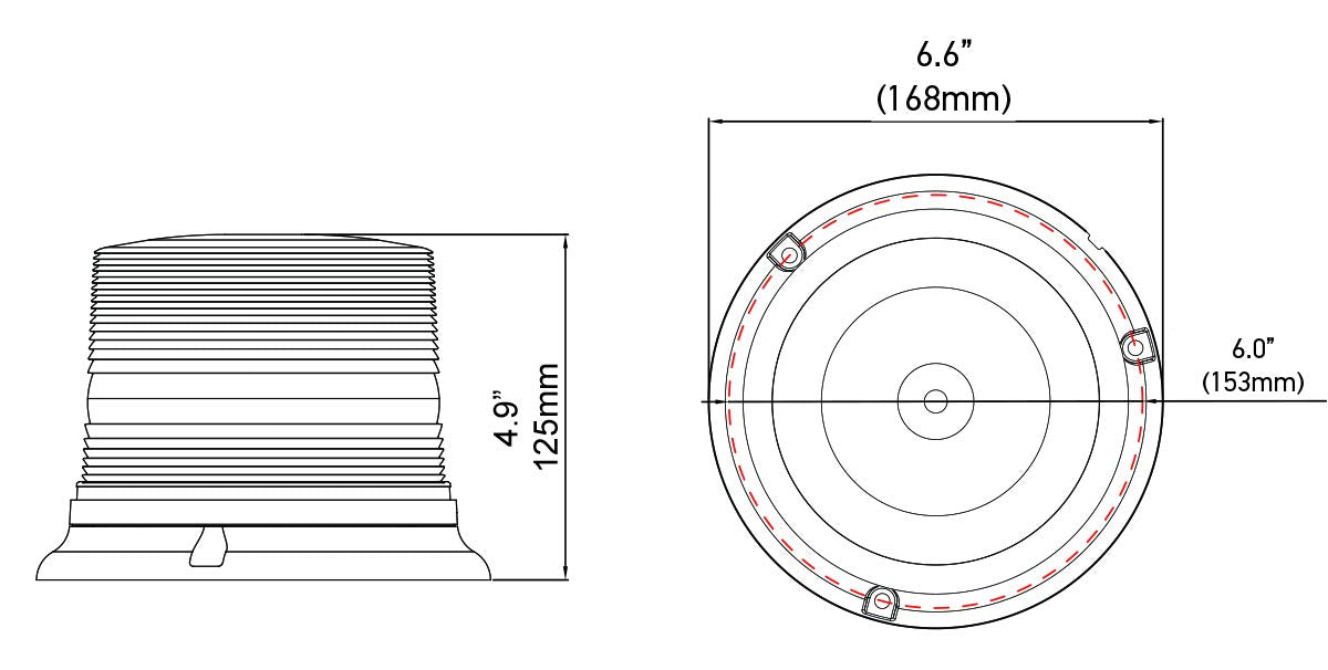 Hella Luz de Advertencia Compacta LED K-40, Ámbar, 11-110 V CC, H27115001