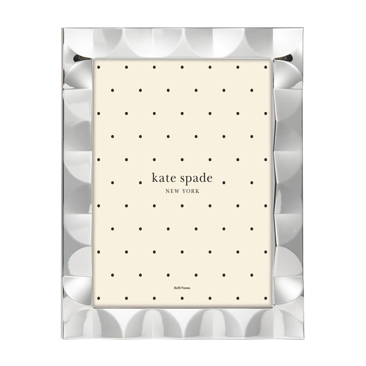 Kate Spade New York Marco de Fotos Ondulado South Street, Dorado - Plata - 8x10 Picture Frame (Silver)