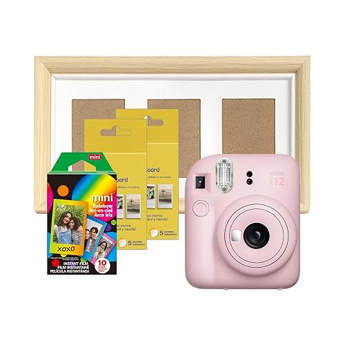 Fujifilm Paq. instax Mini 12 Rosa + Marco + Película