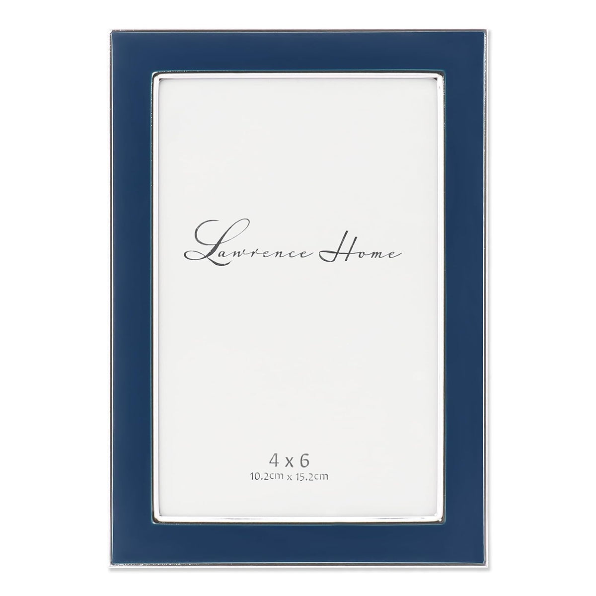Lawrence Frames Marco de Fotos Metal con Esmalte Blanco - Azul - 10.16 x 15.24 cm (4x6 pulg)