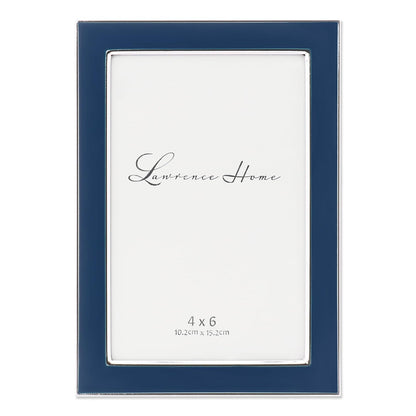 Lawrence Frames Marco de Fotos Metal con Esmalte Blanco - Azul - 10.16 x 15.24 cm (4x6 pulg)