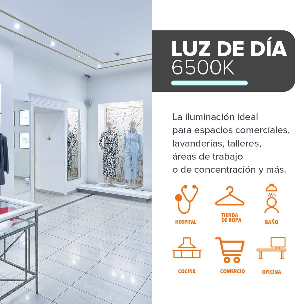 Tecnolite - Foco de Alta Potencia 360° LHB LED Filamento 32 W, Luz Blanca Fría, Base E27, Foco Omnidireccional