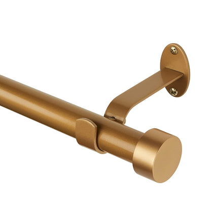 Elrene Home Fashions Serena - Barra de Cortina para Ventana de 1 Pulgada con Acabado contemporáneo, Contemporáneo, Dorado Suave, 28" to 48" Adjustable Rod, 1