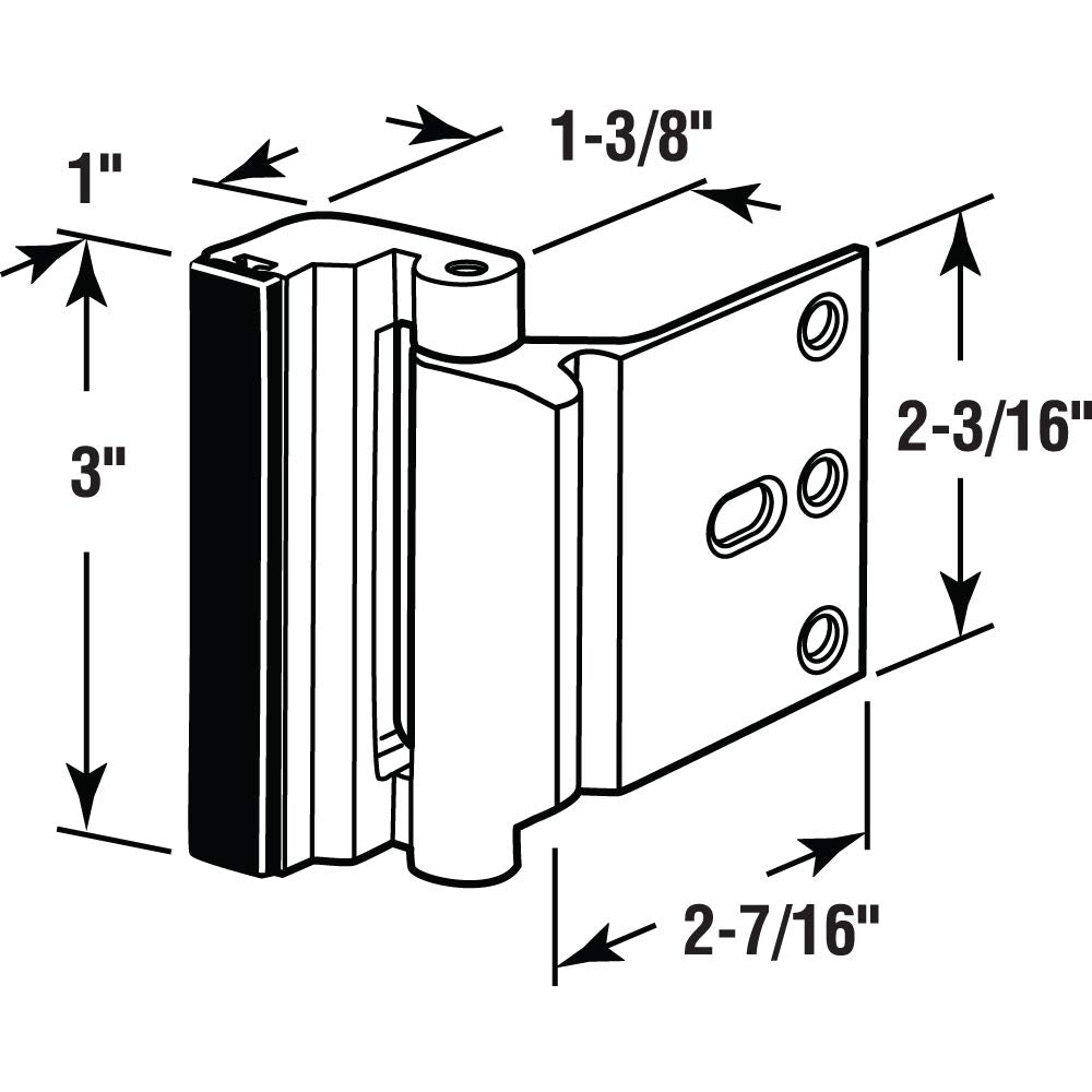 Prime-Line Products U 10827 - Tope para puerta, , níquel satinado, Cromo cepillado