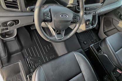 SMARTLINER - Forro de Alfombra de Primera Fila (1 Pieza) Compatible con Ford E-Transit 2022-2025
