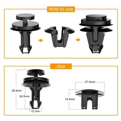 GOOACC GM 15733971 - Clips de retención de Deflector de Aire Delantero para GM Chevrolet 15733971-15 Piezas