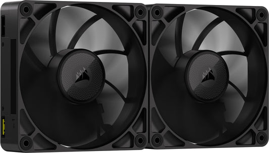 Corsair iCUE Link RX140 MAX 140mm PWM Ventilador Gruesos con iCUE Link System Hub – Alta Presión Estática – Polímero de Cristal Líquido – Rodamiento Magnético de Cúpula – Pack Doble – Negro