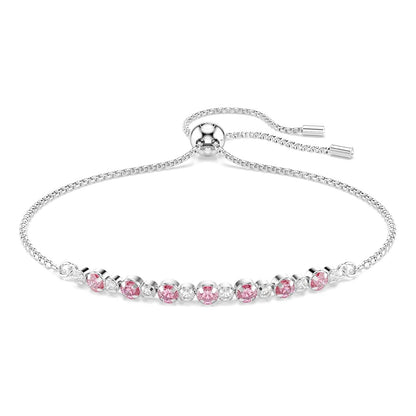Pulsera Matrix, Talla redonda, Rosa, Acabado en rodio