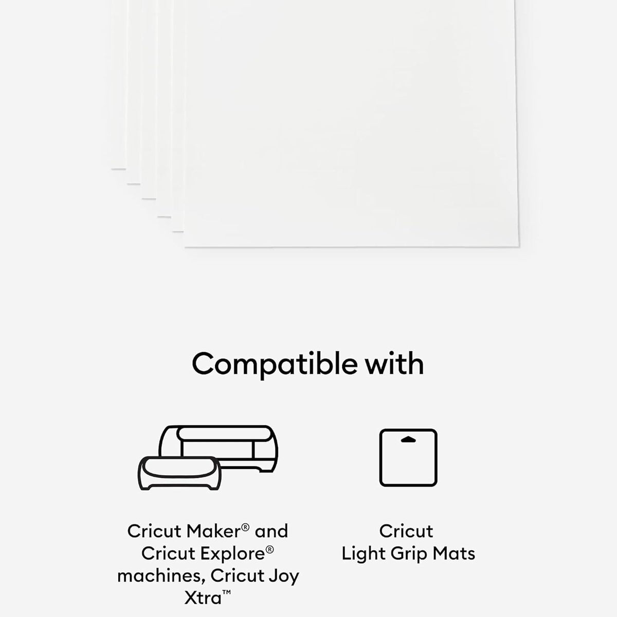 Cricut Vinilo imprimible - 50 unidades, tamaño carta de EE. UU. (8.5 x 11 pulgadas), compatible con máquinas Cricut Maker, Explore, & Joy Xtra