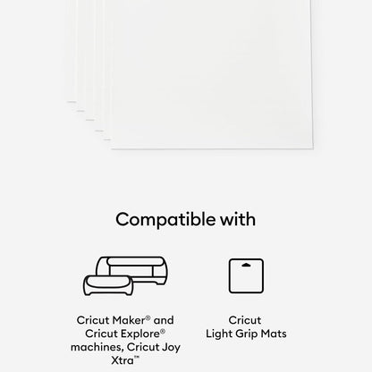 Cricut Vinilo imprimible - 50 unidades, tamaño carta de EE. UU. (8.5 x 11 pulgadas), compatible con máquinas Cricut Maker, Explore, & Joy Xtra