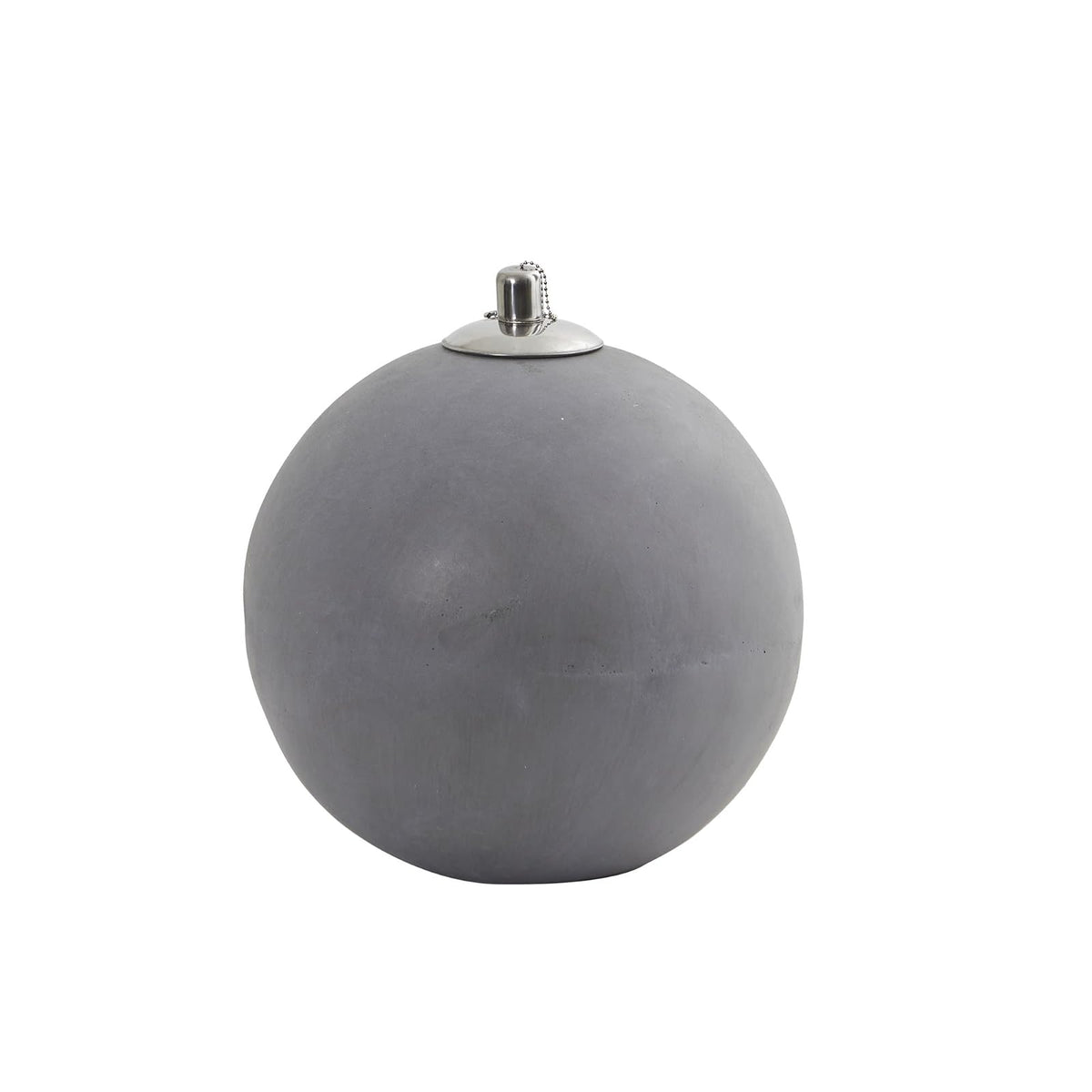 Nearly Natural 4250 Outdoor Sphere Shaped Oil Lamp Silver