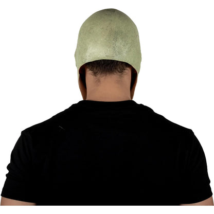 REV Máscara de Látex Alien Verde con Cuello, Máscara de Extraterrestre Verde Realista Talla Mediana para Halloween, Disfraces Espaciales y Cosplay Sci-Fi