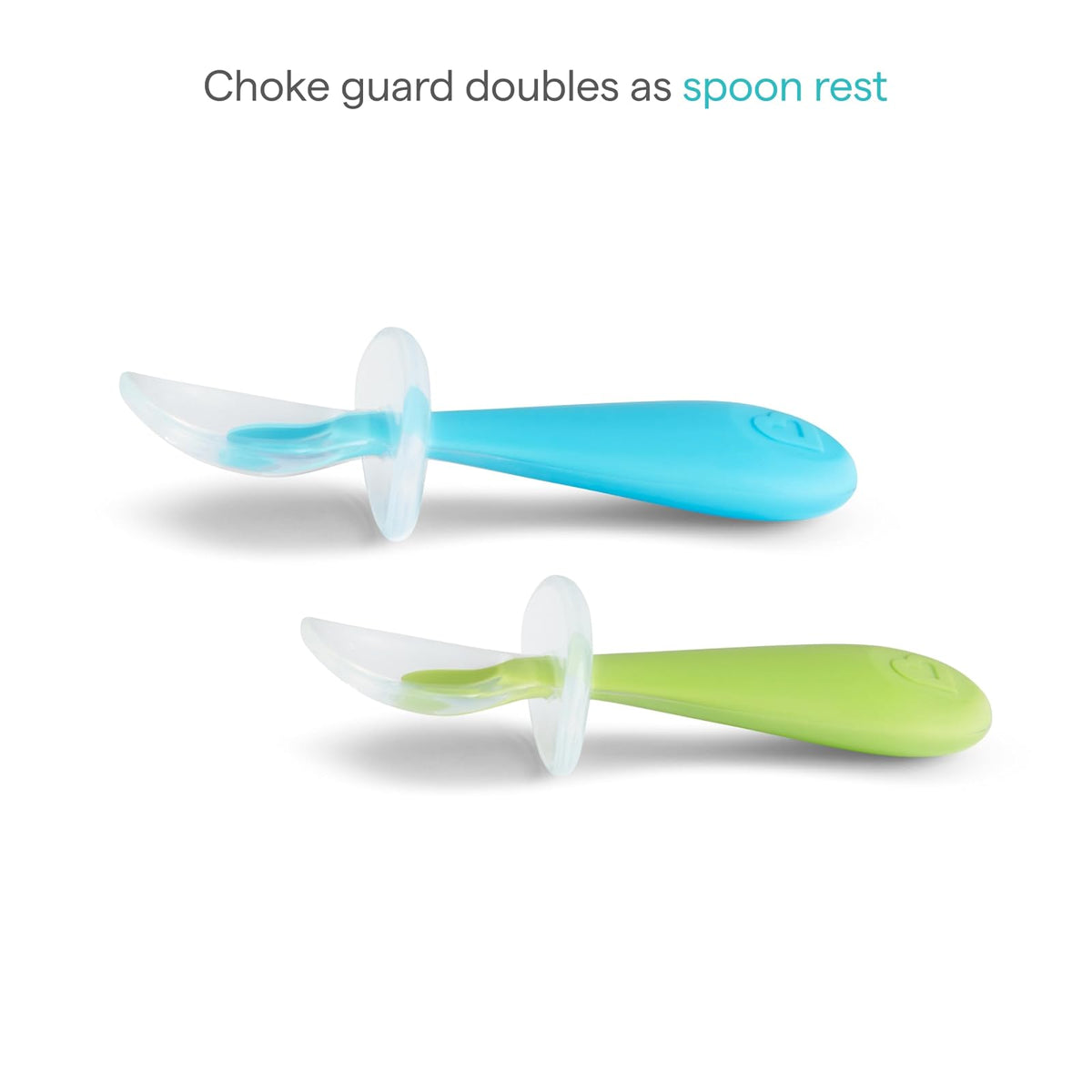 Munchkin Silicone Trainer Spoon, 4 Pack, Blue/Green