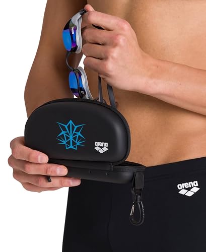 Arena Goggles Natación Goggle Case única, Negro/Azul
