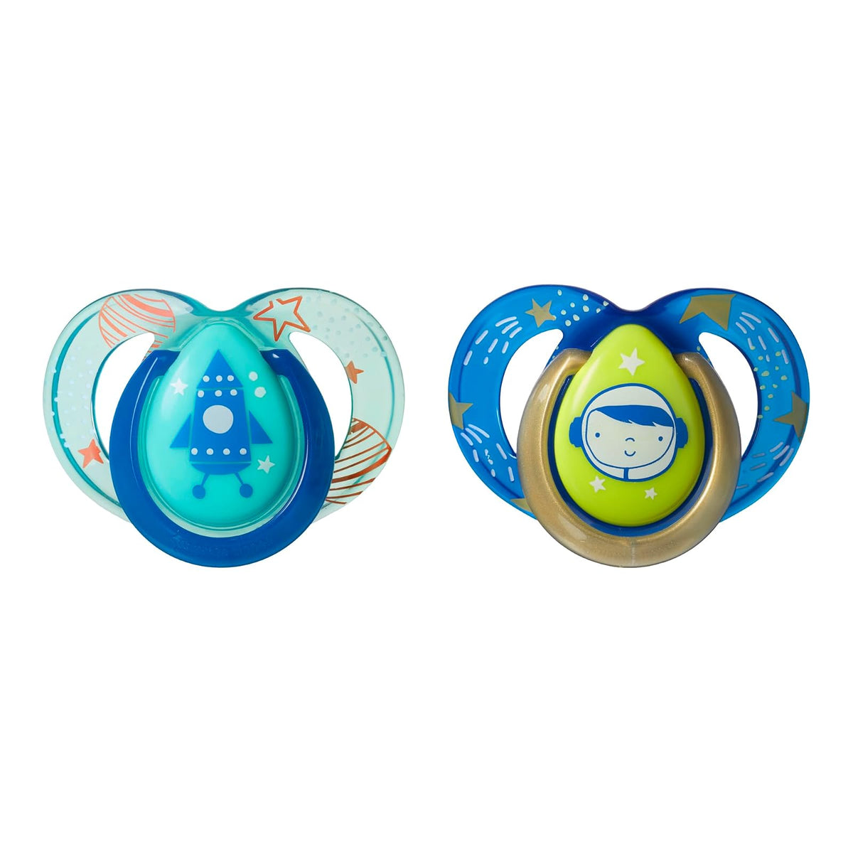 Tommee Tippee Closer to Nature Night Pacifier, 6-18 Months, 2 Count (Colors may vary)