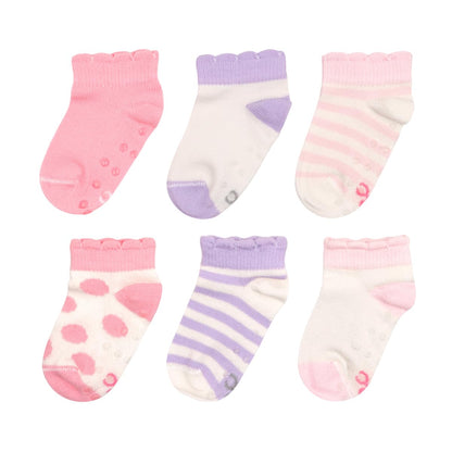 Baby Creysi Paquete de 6 Pares de Calcetines para Niña - 2 Años - Rosado