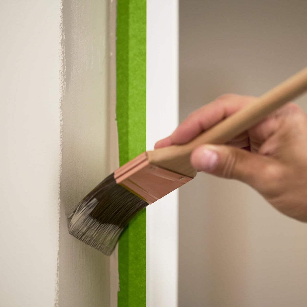 FrogTape - Cinta de pintores multisuperficies con bloque de pintura, 2 pulgadas de ancho (1.88 pulgadas 240661 x 60 yardas), adherencia media, verde, 3 rollos (240661)