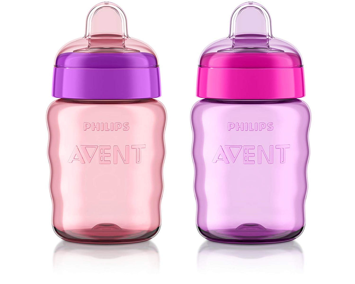 Philips Avent My Easy Sippy Taza Entrenadora Antiderrames, 266 ml - Rosado - Purpura - 266.16 milliliters