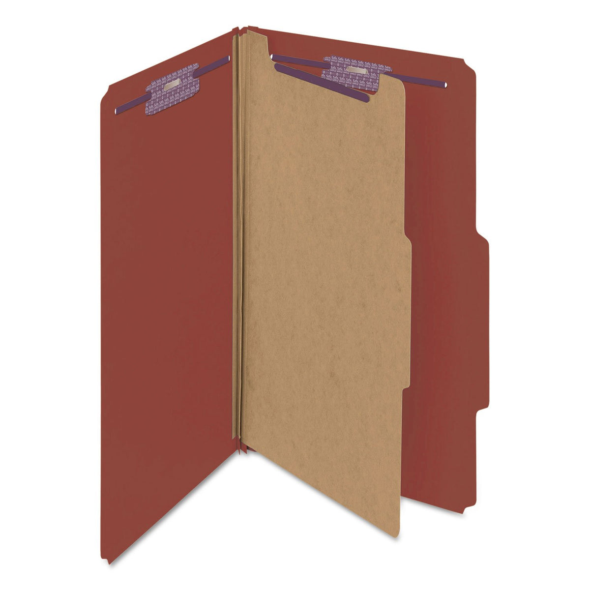 Smead Carpeta de clasificación de Pressboard con cierres SafeSHIELD, 1 divisor, expansión de 2 pulgadas, tamaño legal, rojo, 10 por caja (18775)
