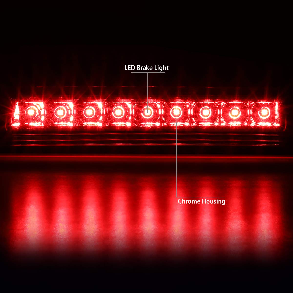 DNA Motoring Luz de Freno Trasera LED de Tercera Generación 3BL-HRID06-LED-CH