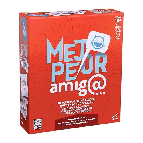 Novelty Corp Juego de Mesa para Fiesta, Mejor - Peor Amigo, Juegos Clásicos y Tradicionales