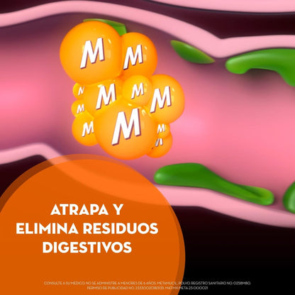 Metamucil Fibra Sabor Natural tarro de 504g 72 dosis