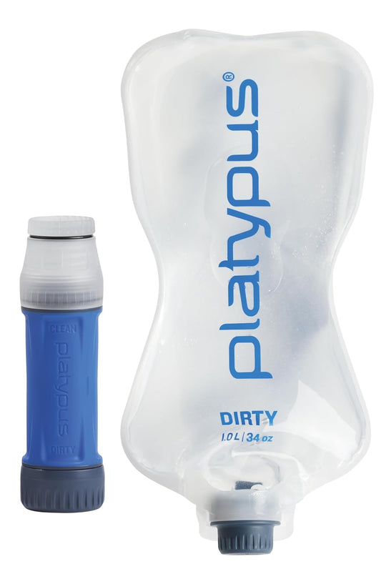 Platypus Quickdraw - Sistema de filtro de agua ultraligero de 1 litro, ConnectCap y gorra de bebida