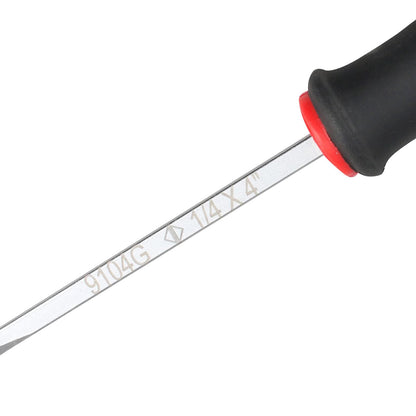 Urrea 9104G Destornillador con mango de golpe, punta plana 1/4" x 4"