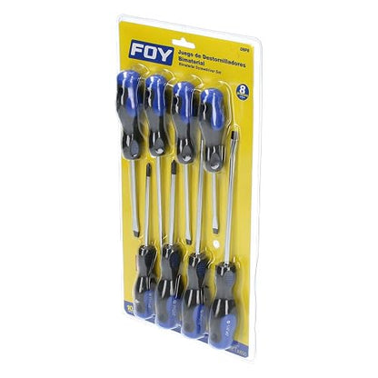 Foy DBP8 Juego de destornilladores con mango combinados, 8 piezas
