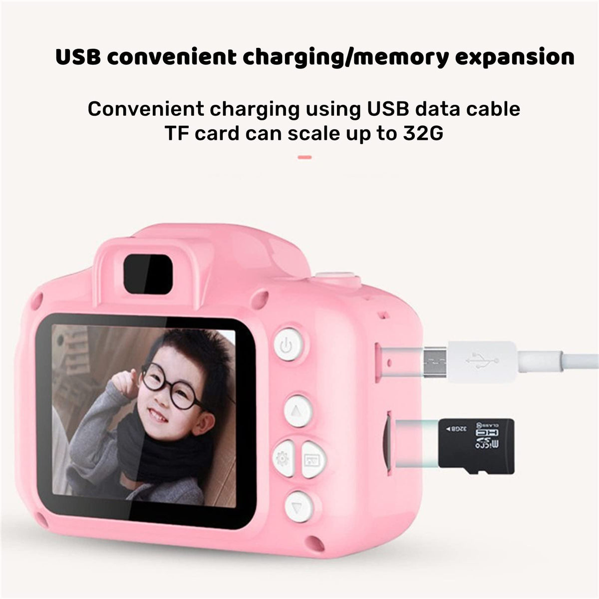 Terowu Cámara para Niños, Cámara Infantil con 32GB Tarjeta de Memoria Micro SD, Cámara Fotografica con Pantalla IPS de 2.0, cámara Digital para niños 3+ Años, Regalo para Cumpleaños, Navidad, Verde