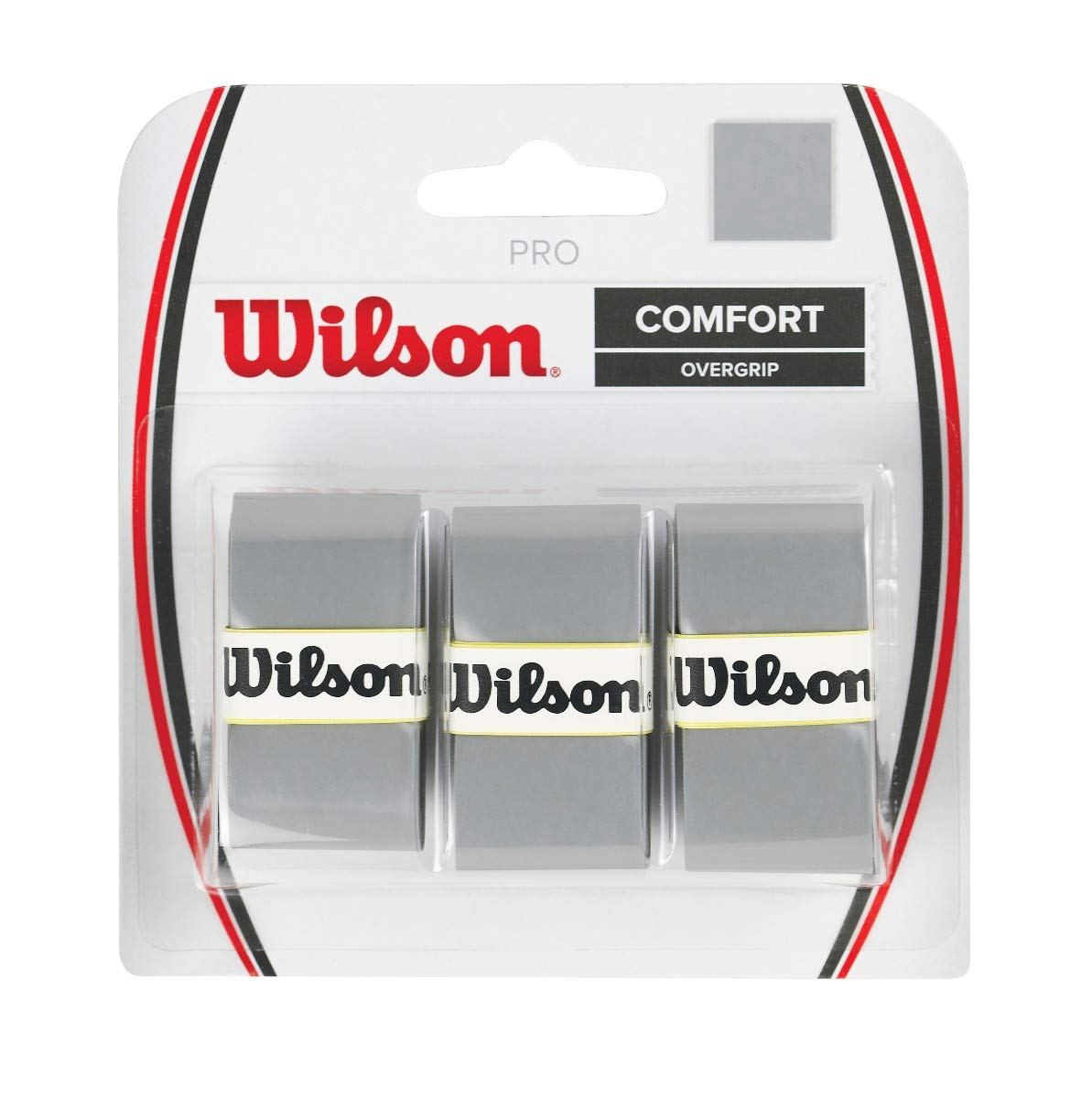 Wilson Pro Agarre para Raqueta de Tenis 3 Piezas - Plateado