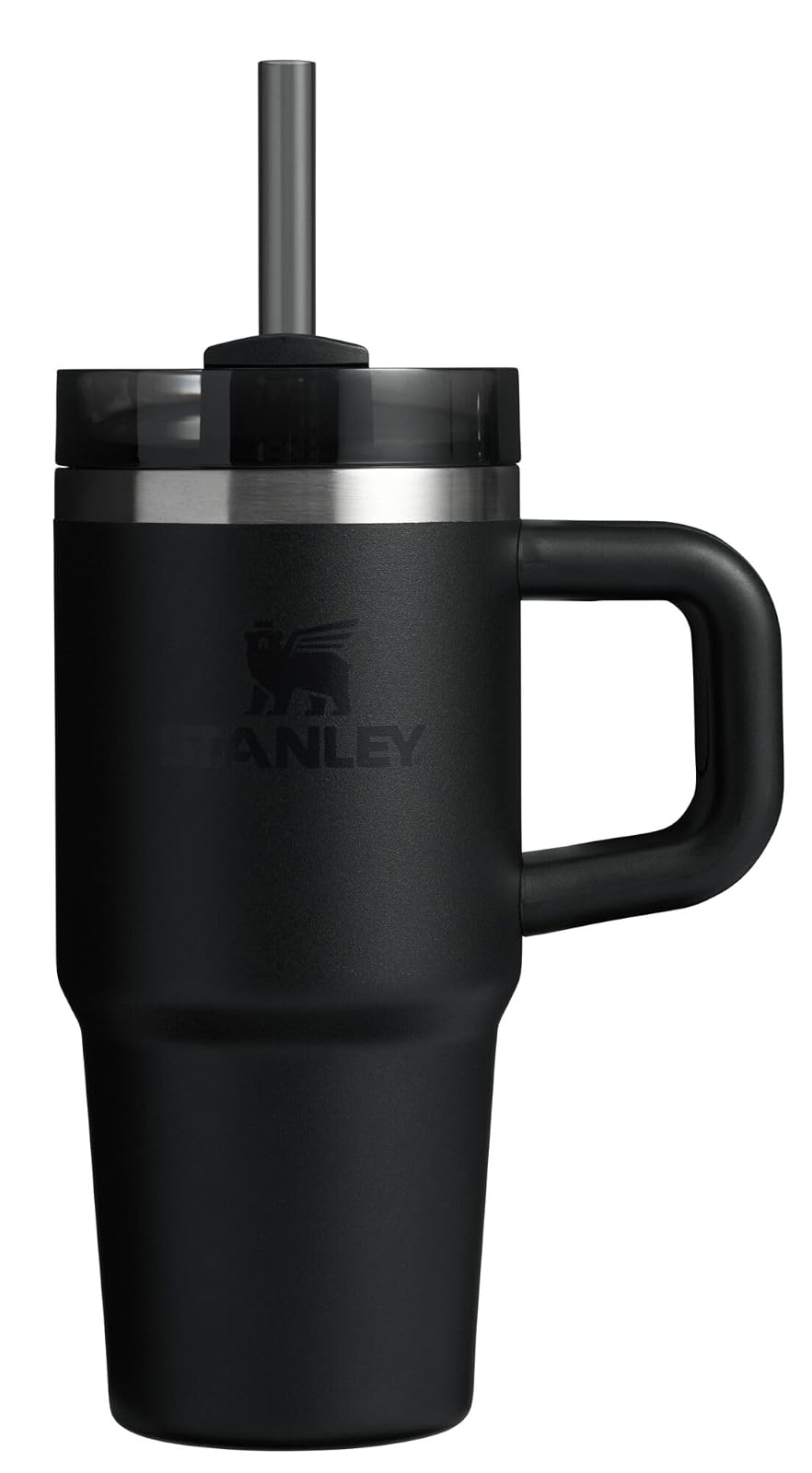 Stanley Quencher H2.0 Vaso con Asa y Popote, Tapa FlowState - 14 Ounces - Negro 2.0