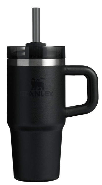Stanley Quencher H2.0 Vaso con Asa y Popote, Tapa FlowState - 14 Ounces - Negro 2.0