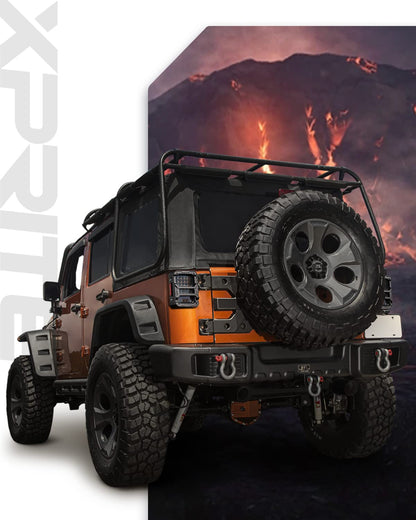 Xprite - Protectores de luz Trasera con diseño de Varillas deslizables, Cubiertas de luz Trasera autopatentadas compatibles con Jeep Wrangler JK JKU 2007-2018, par
