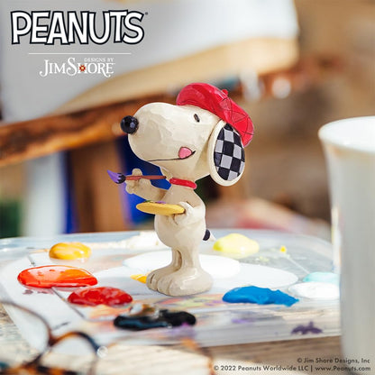 Enesco Peanuts by Jim Shore Snoopy Artist Figura en Miniatura, 3.25 Pulgadas, Multicolor