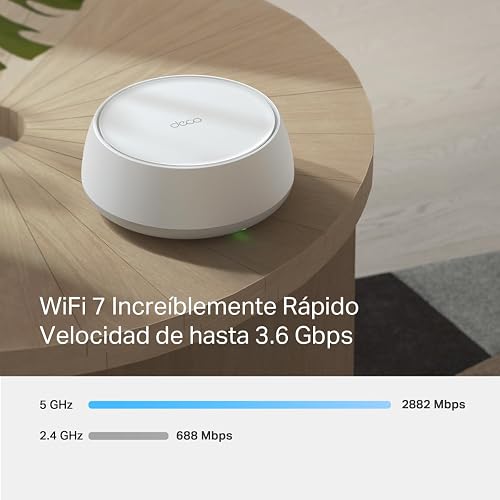 TP-Link Deco BE22(3-Pack) Router Mesh WiFi7 BE3600 Cobertura 600m² - Doble Banda 3.6 Gbps - 2 Puertos Gigabit - Roaming IA para Moverte Sin Perder Conexión - App Deco - Conecta 150 Dispositivos