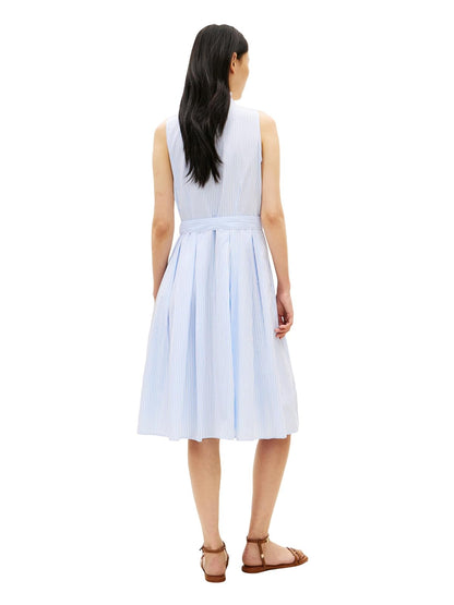 Tommy Hilfiger Sleeveless Cotton Shirt Dress Business Casual Dress Vestido Informal Mujer