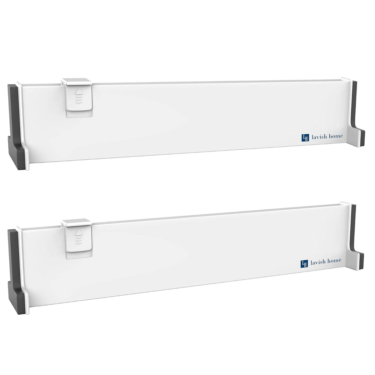 Lavish Home - Separador y Organizador de cajones expandibles, Juego de 2 separadores Ajustables para el hogar para Cocina, Cambiador, recámara, baño y más