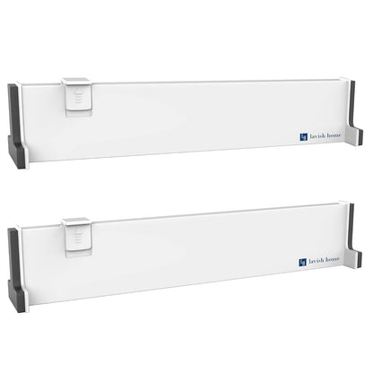 Lavish Home - Separador y Organizador de cajones expandibles, Juego de 2 separadores Ajustables para el hogar para Cocina, Cambiador, recámara, baño y más
